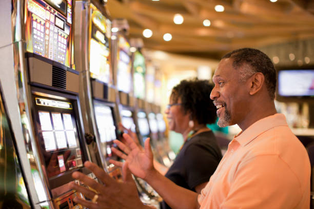 Slot lobby screen showing mobile game categories